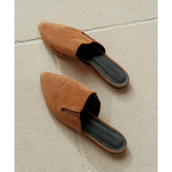 Jenni Kayne Suede Mules Saddle Size 8 - Picture 2 of 11